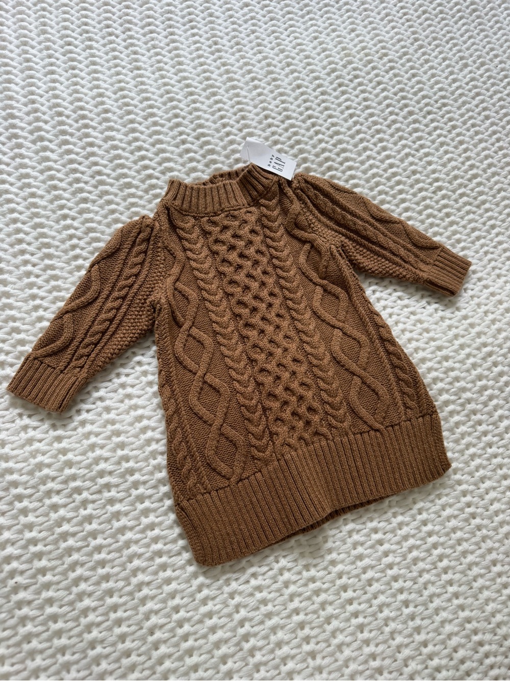 Baby GAP Brown Cable Knit Sweater Dress